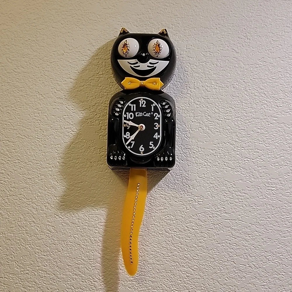 Jeweled Kit-Cat Klock clock SUPER RARE - Picture 3 of 5